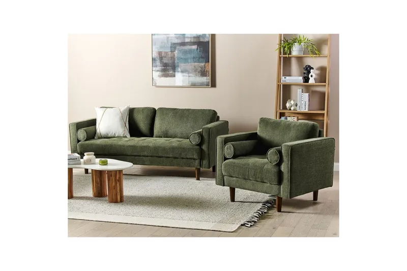 Soffgrupp Green||Dark colored wood - Møbler - Sofaer - Sofagrupper