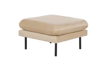 Soffgrupp med fotpall Beliani Vinterbro Beige/svart, Sammet Beige - Beige - Møbler - Sofaer - Sofagrupper