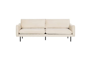 Soffgrupp med fotpall Beliani Vinterbro Beige/svart, Sammet Beige||Black - Møbler - Sofaer - Sofagrupper