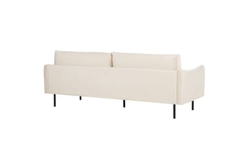 Soffgrupp med fotpall Beliani Vinterbro Beige/svart, Sammet Beige||Black - Møbler - Sofaer - Sofagrupper