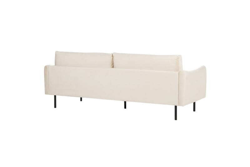 Soffgrupp med fotpall Beliani Vinterbro Beige/svart, Sammet Beige||Black - Møbler - Sofaer - Sofagrupper