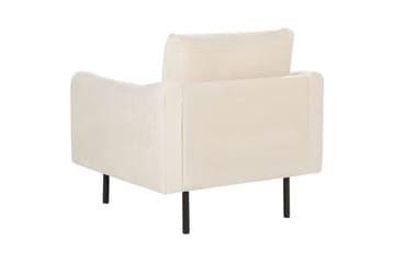 Soffgrupp med fotpall Beliani Vinterbro Beige/svart, Sammet Beige||Black - Møbler - Sofaer - Sofagrupper