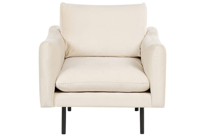Soffgrupp med fotpall Beliani Vinterbro Beige/svart, Sammet Beige||Black - Møbler - Sofaer - Sofagrupper