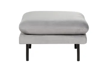 Soffgrupp med fotpall Beliani Vinterbro Beige/svart, Sammet Grey||Black - Møbler - Sofaer - Sofagrupper
