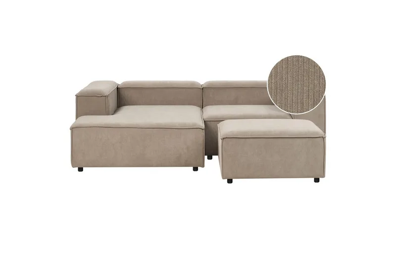 Soffgrupp Taupe, Svart Vänstervänd