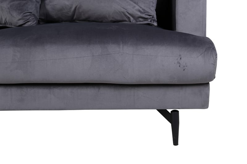 Sofia 3-seter Sofa 260 cm i Fløyel - Grå - Møbler - Sofaer - Fløyel sofaer