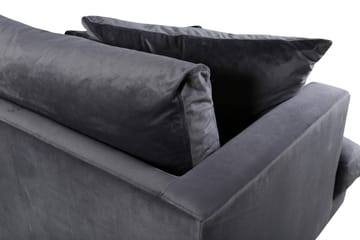 Sofia 3-seter Sofa 260 cm i Fløyel - Grå - Møbler - Sofaer - Fløyel sofaer