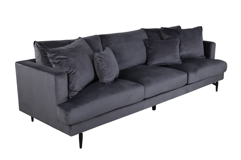 Sofia 3-seter Sofa 260 cm i Fløyel - Grå - Møbler - Sofaer - Fløyel sofaer