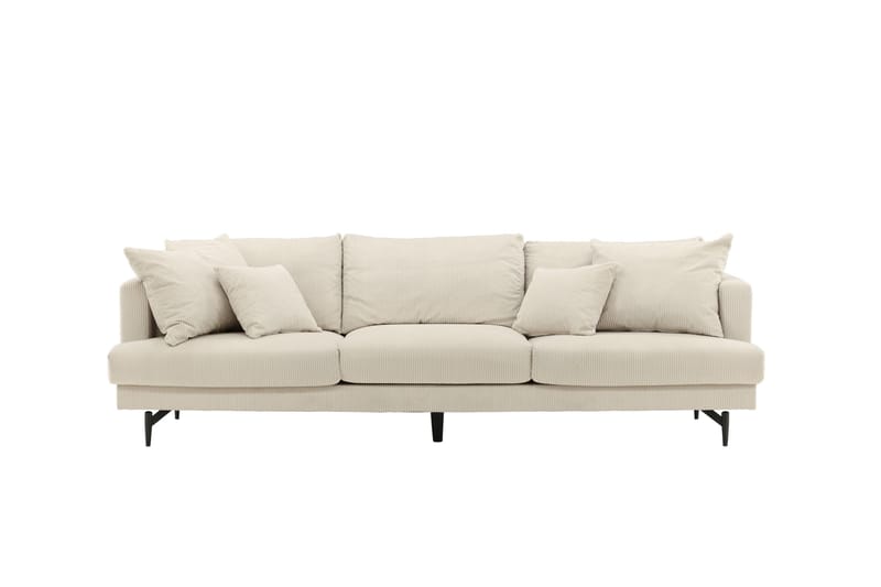 Sofia 3-seter Sofa 260 cm i Kordfløyel - Beige - Møbler - Sofaer - Sofa 3 seter
