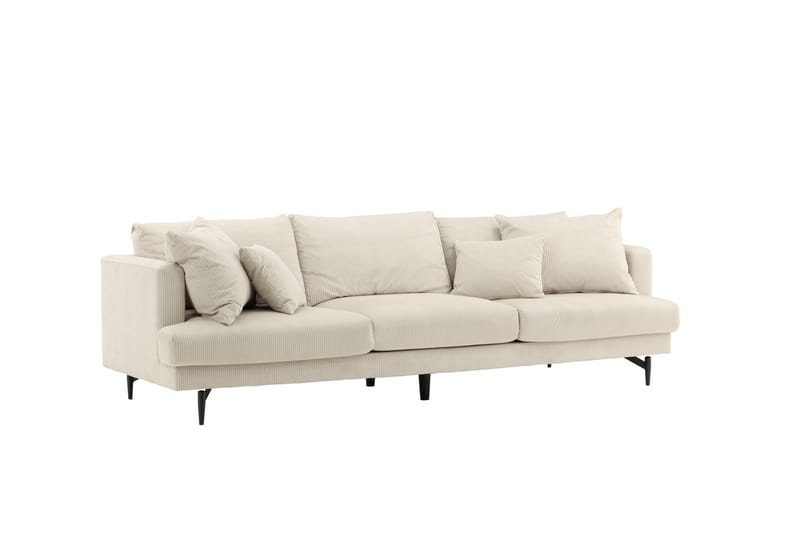 Sofia 3-seter Sofa 260 cm i Kordfløyel - Beige - Møbler - Sofaer - Sofa 3 seter