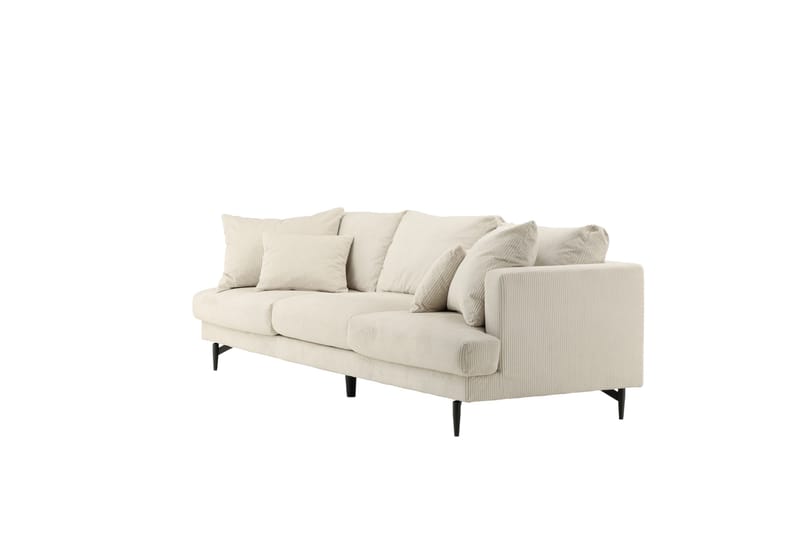 Sofia 3-seter Sofa 260 cm i Kordfløyel - Beige - Møbler - Sofaer - Sofa 3 seter