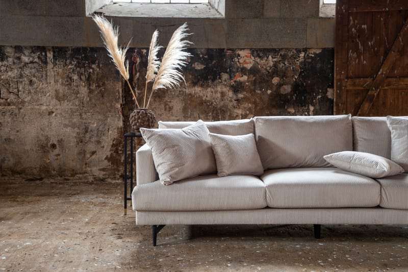 Sofia 3-seter Sofa 260 cm i Kordfløyel - Beige - Møbler - Sofaer - Sofa 3 seter