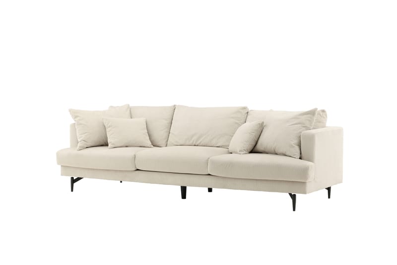 Sofia 3-seter Sofa 260 cm i Kordfløyel - Beige - Møbler - Sofaer - Sofa 3 seter
