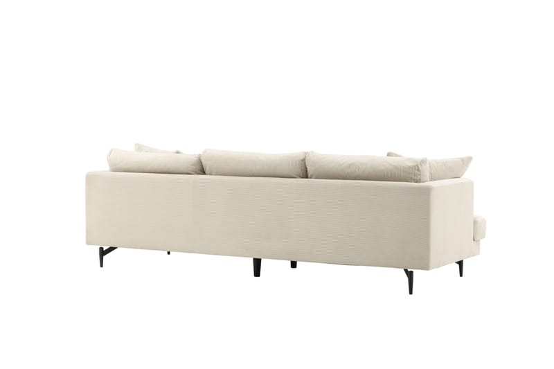 Sofia 3-seter Sofa 260 cm i Kordfløyel - Beige - Møbler - Sofaer - Sofa 3 seter
