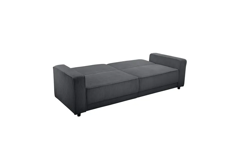 Sovesofa Allie Antrasitt, Cordoroy, 81x225x91 cm - Antrasitt, Cordoroy, 81x225x91 cm - Møbler - Sofaer - Sovesofaer