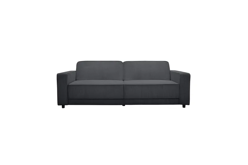 Sovesofa Allie Antrasitt, Cordoroy, 81x225x91 cm - Antrasitt, Cordoroy, 81x225x91 cm - Møbler - Sofaer - Sovesofaer