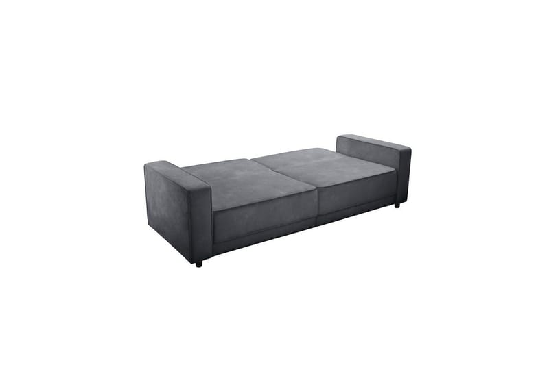 Sovesofa Allie Antrasitt, Fløyel, 81x225x91 cm - Antrasitt, Fløyel, 81x225x91 cm - Møbler - Sofaer - Sovesofaer