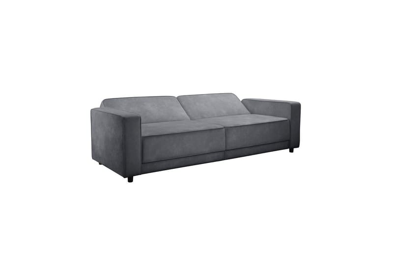 Sovesofa Allie Antrasitt, Fløyel, 81x225x91 cm - Antrasitt, Fløyel, 81x225x91 cm - Møbler - Sofaer - Sovesofaer