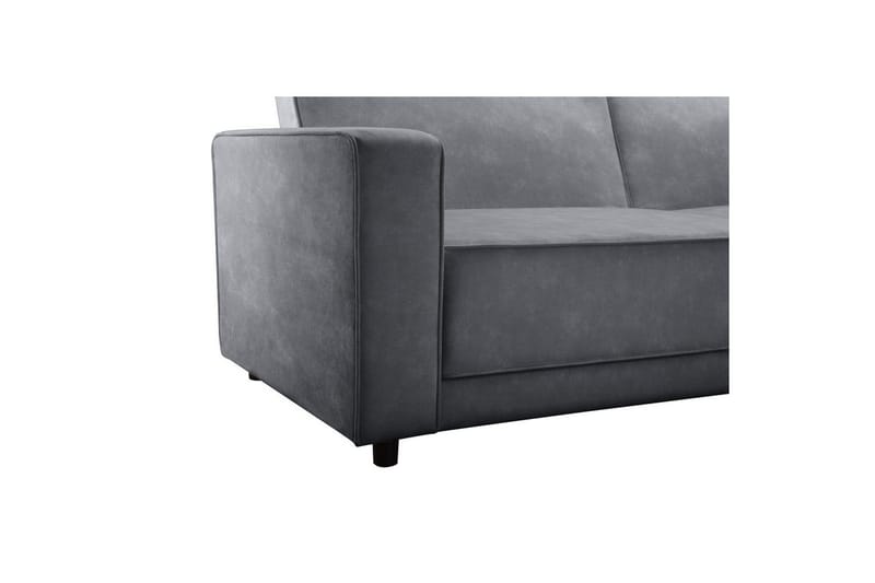 Sovesofa Allie Antrasitt, Fløyel, 81x225x91 cm - Antrasitt, Fløyel, 81x225x91 cm - Møbler - Sofaer - Sovesofaer