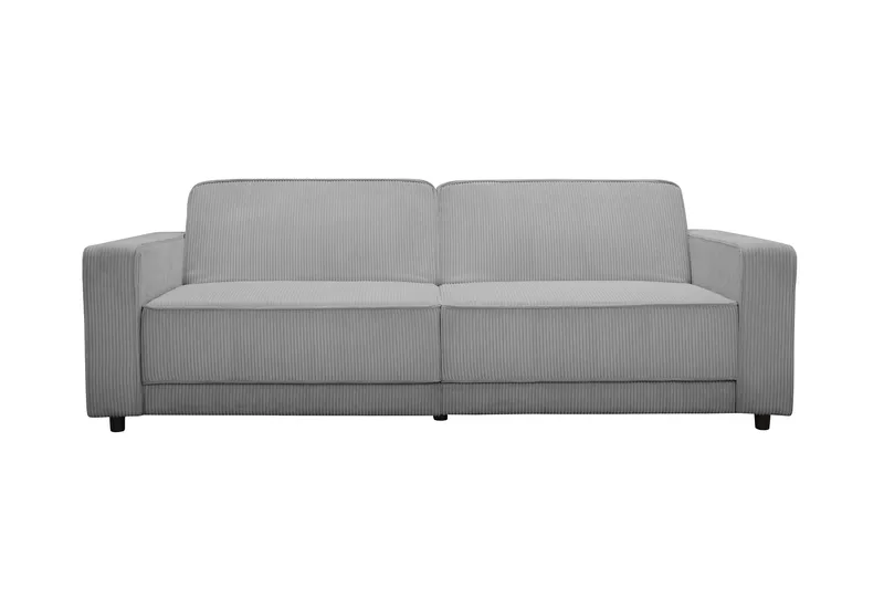 Sovesofa Allie Grå, Cordoroy, 81x225x91 cm - Grå, Cordoroy, 81x225x91 cm - Møbler - Sofaer - Sovesofaer
