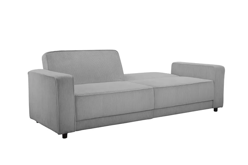 Sovesofa Allie Grå, Cordoroy, 81x225x91 cm - Grå, Cordoroy, 81x225x91 cm - Møbler - Sofaer - Sovesofaer
