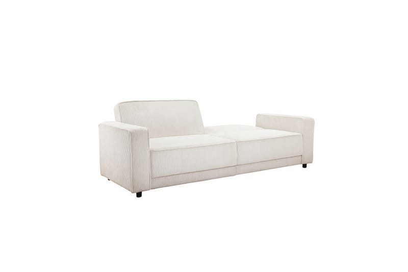Sovesofa Allie Krem, Cordoroy, 81x225x91 cm - Krem, Cordoroy, 81x225x91 cm - Møbler - Sofaer - Sovesofaer