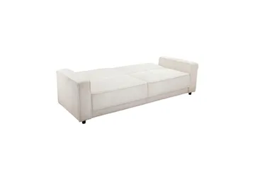 Sovesofa Allie Krem, Cordoroy, 81x225x91 cm - Krem, Cordoroy, 81x225x91 cm - Møbler - Sofaer - Sovesofaer