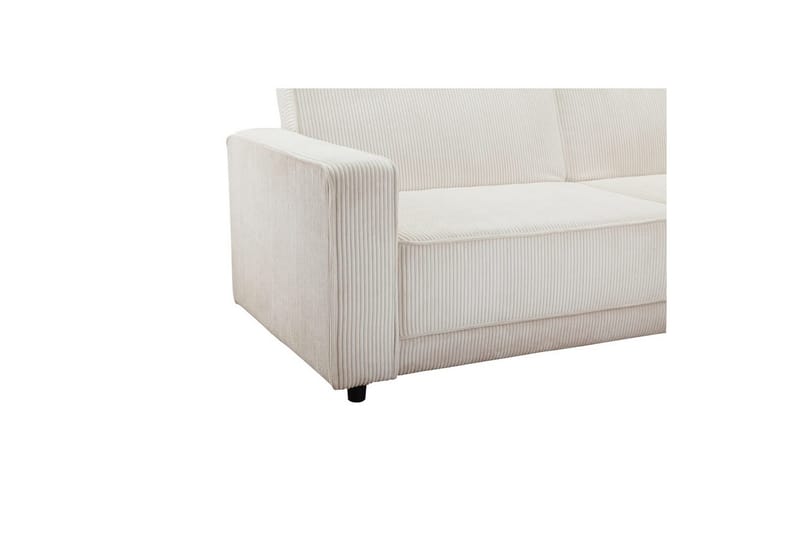 Sovesofa Allie Krem, Cordoroy, 81x225x91 cm - Krem, Cordoroy, 81x225x91 cm - Møbler - Sofaer - Sovesofaer