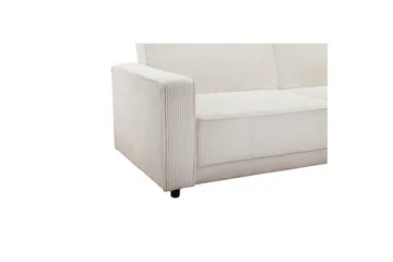 Sovesofa Allie Krem, Cordoroy, 81x225x91 cm - Krem, Cordoroy, 81x225x91 cm - Møbler - Sofaer - Sovesofaer