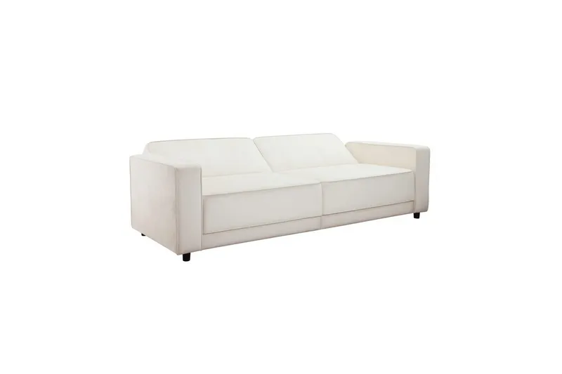 Sovesofa Allie Krem, Fløyel, 81x225x91 cm - Krem, Fløyel, 81x225x91 cm - Møbler - Sofaer - Sovesofaer