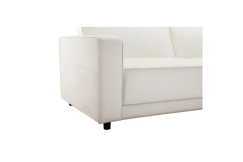 Sovesofa Allie Krem, Fløyel, 81x225x91 cm - Krem, Fløyel, 81x225x91 cm - Møbler - Sofaer - Sovesofaer