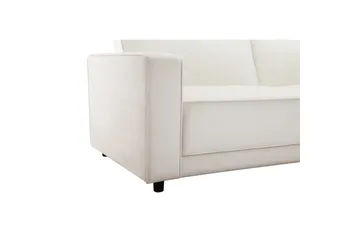 Sovesofa Allie Krem, Fløyel, 81x225x91 cm - Krem, Fløyel, 81x225x91 cm - Møbler - Sofaer - Sovesofaer