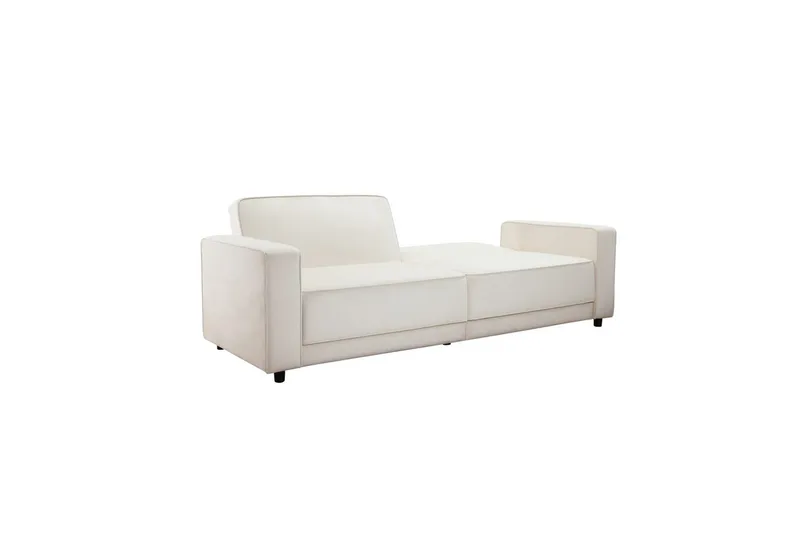 Sovesofa Allie Krem, Fløyel, 81x225x91 cm - Krem, Fløyel, 81x225x91 cm - Møbler - Sofaer - Sovesofaer