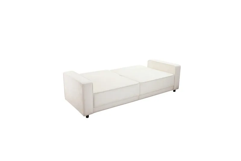 Sovesofa Allie Krem, Fløyel, 81x225x91 cm - Krem, Fløyel, 81x225x91 cm - Møbler - Sofaer - Sovesofaer
