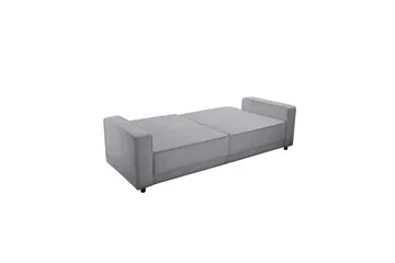 Sovesofa Allie Lys grå, Fløyel, 81x225x91 cm - Lys grå, Fløyel, 81x225x91 cm - Møbler - Sofaer - Sovesofaer
