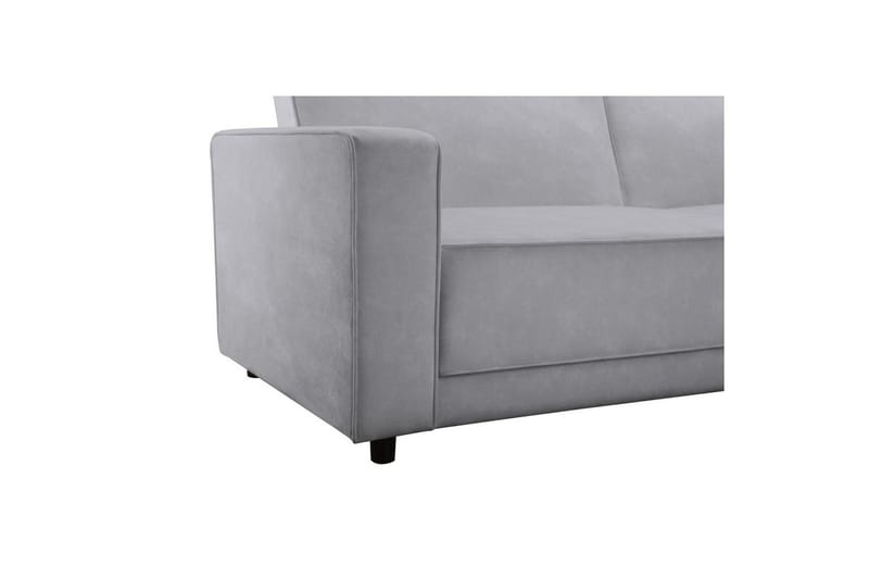 Sovesofa Allie Lys grå, Fløyel, 81x225x91 cm - Lys grå, Fløyel, 81x225x91 cm - Møbler - Sofaer - Sovesofaer