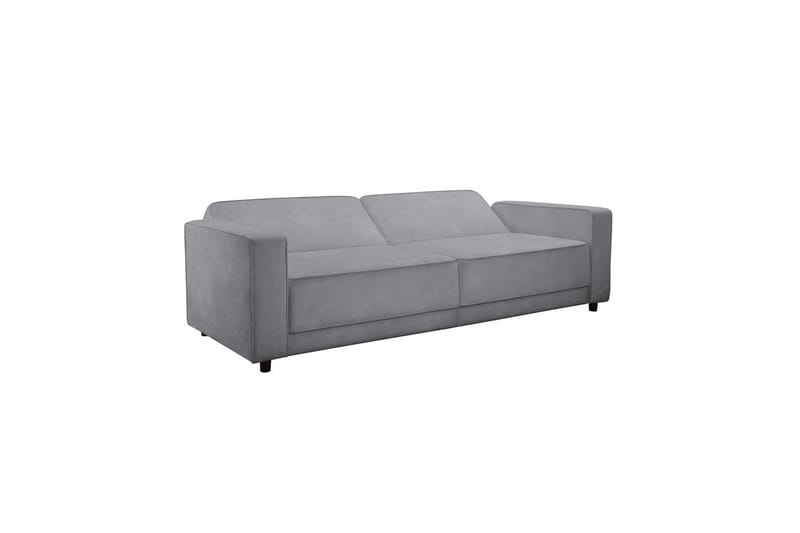 Sovesofa Allie Lys grå, Fløyel, 81x225x91 cm - Lys grå, Fløyel, 81x225x91 cm - Møbler - Sofaer - Sovesofaer