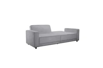 Sovesofa Allie Lys grå, Fløyel, 81x225x91 cm - Lys grå, Fløyel, 81x225x91 cm - Møbler - Sofaer - Sovesofaer