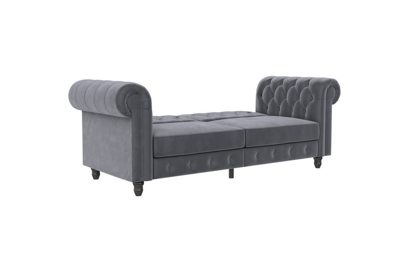 Sovesofa Felix 236x87x83 cm, Antrasitt, Fløyel - 236x87x83 cm, Antrasitt, Fløyel - Møbler - Sofaer - Sovesofaer