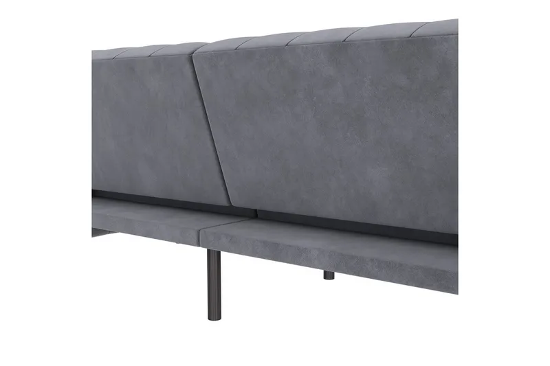 Sovesofa Felix 236x87x83 cm, Antrasitt, Fløyel - 236x87x83 cm, Antrasitt, Fløyel - Møbler - Sofaer - Sovesofaer