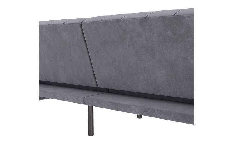 Sovesofa Felix 236x87x83 cm, Antrasitt, Fløyel - 236x87x83 cm, Antrasitt, Fløyel - Møbler - Sofaer - Sovesofaer