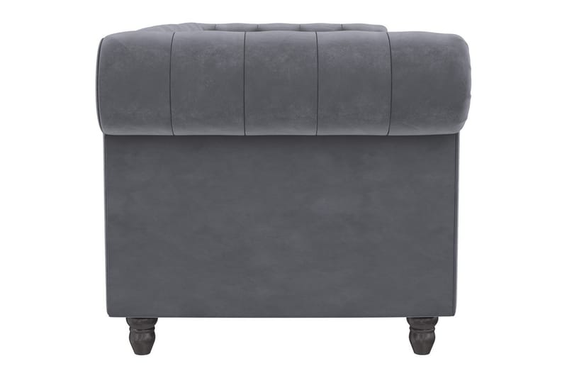 Sovesofa Felix 236x87x83 cm, Antrasitt, Fløyel - 236x87x83 cm, Antrasitt, Fløyel - Møbler - Sofaer - Sovesofaer