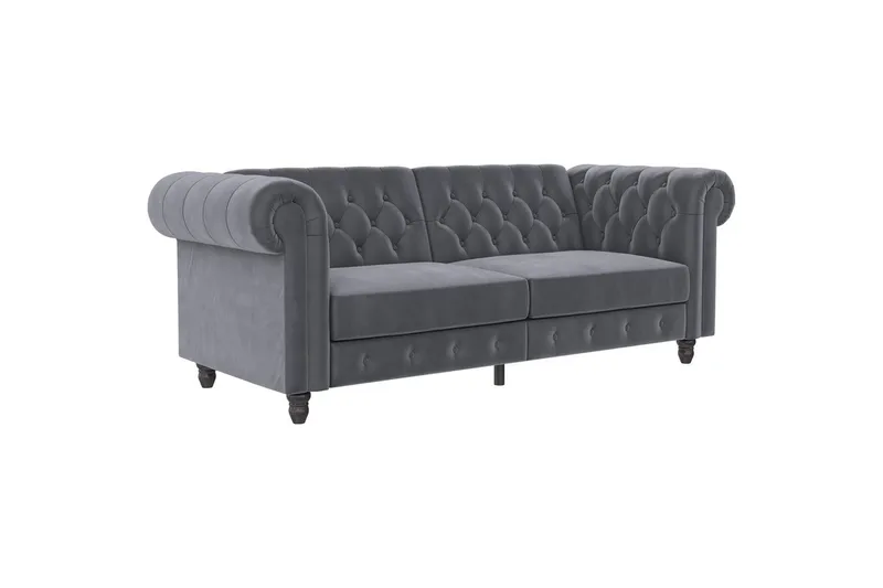 Sovesofa Felix 236x87x83 cm, Antrasitt, Fløyel - 236x87x83 cm, Antrasitt, Fløyel - Møbler - Sofaer - Sovesofaer