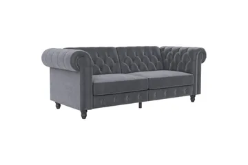 Sovesofa Felix 236x87x83 cm, Antrasitt, Fløyel