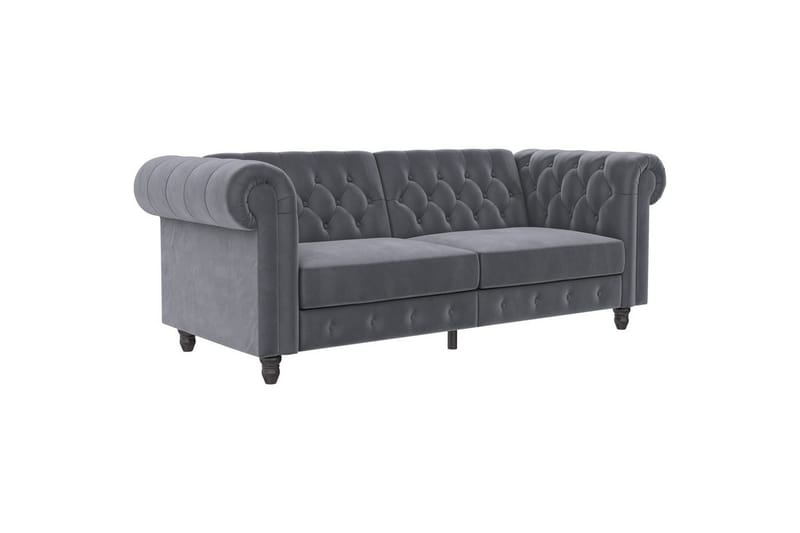 Sovesofa Felix 236x87x83 cm, Antrasitt, Fløyel - 236x87x83 cm, Antrasitt, Fløyel - Møbler - Sofaer - Sovesofaer