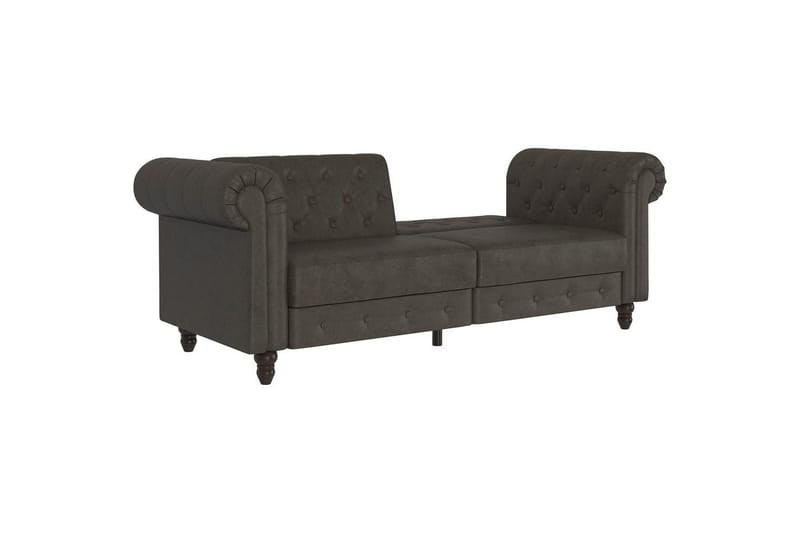Sovesofa Felix 236x87x83 cm, Antrasitt, Mikrofiber/Tre/Metall - 236x87x83 cm, Antrasitt, Mikrofiber/Tre/Metall - Møbler - Sofaer - Sovesofaer