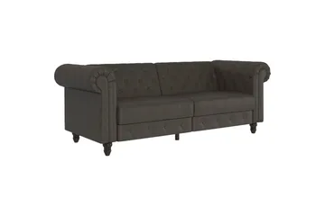 Sovesofa Felix 236x87x83 cm, Antrasitt, Mikrofiber/Tre/Metall