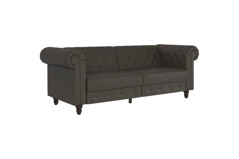 Sovesofa Felix 236x87x83 cm, Antrasitt, Mikrofiber/Tre/Metall - 236x87x83 cm, Antrasitt, Mikrofiber/Tre/Metall - Møbler - Sofaer - Sovesofaer