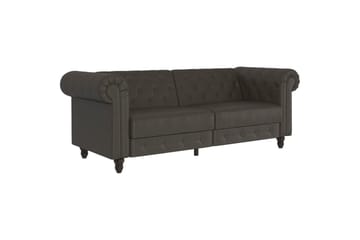 Sovesofa Felix 236x87x83 cm, Antrasitt, Mikrofiber/Tre/Metall