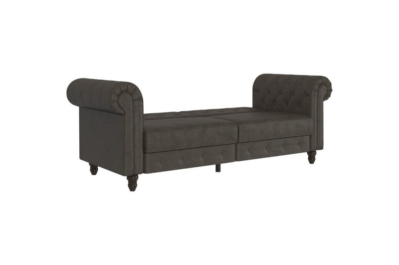 Sovesofa Felix 236x87x83 cm, Antrasitt, Mikrofiber/Tre/Metall - 236x87x83 cm, Antrasitt, Mikrofiber/Tre/Metall - Møbler - Sofaer - Sovesofaer